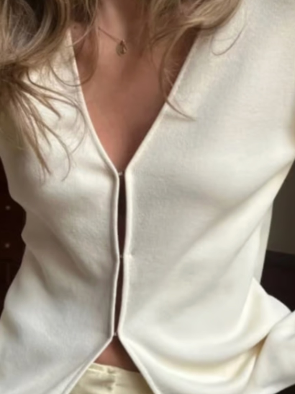 NA-KD Knitted Peplum Cardigan Large